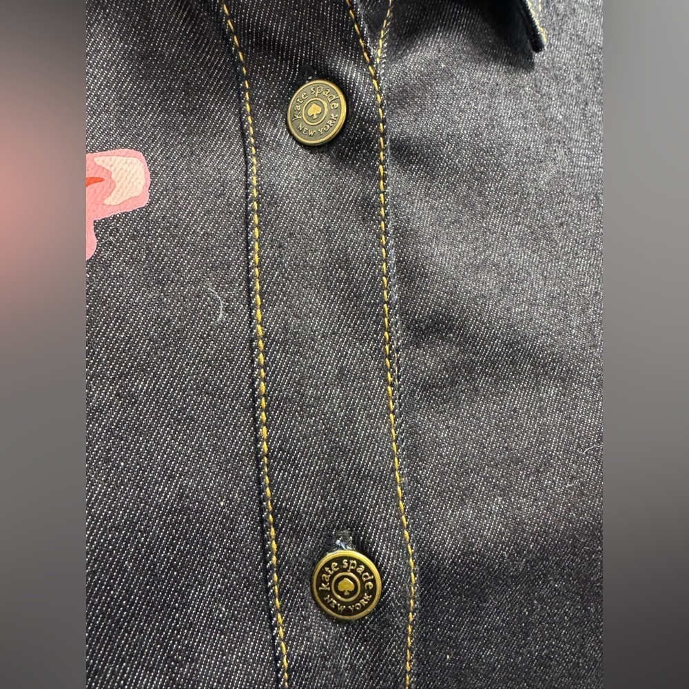 Kate Spade Broome Street Denim Dress size 14 w/ Pockets - Picture 5 of 11